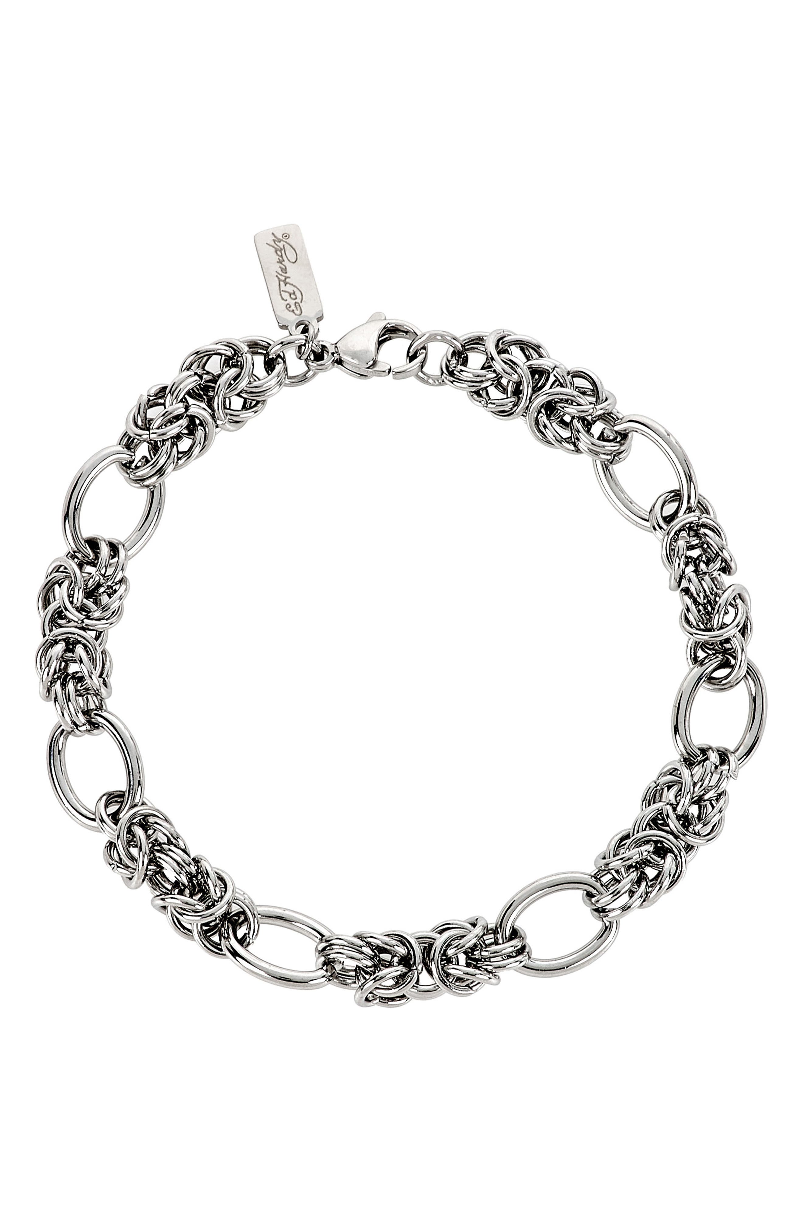 Men's Stainless Steel Byzantine Chain Bracelet