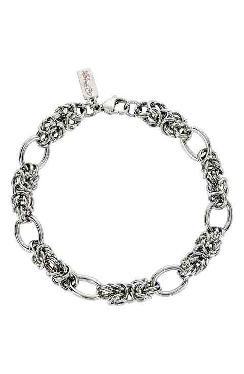Men's Stainless Steel Byzantine Chain Bracelet