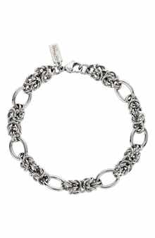 Men's Stainless Steel Byzantine Chain Bracelet
