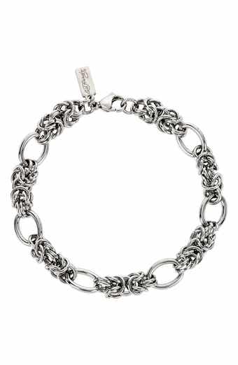 Men's Stainless Steel Byzantine Chain Bracelet