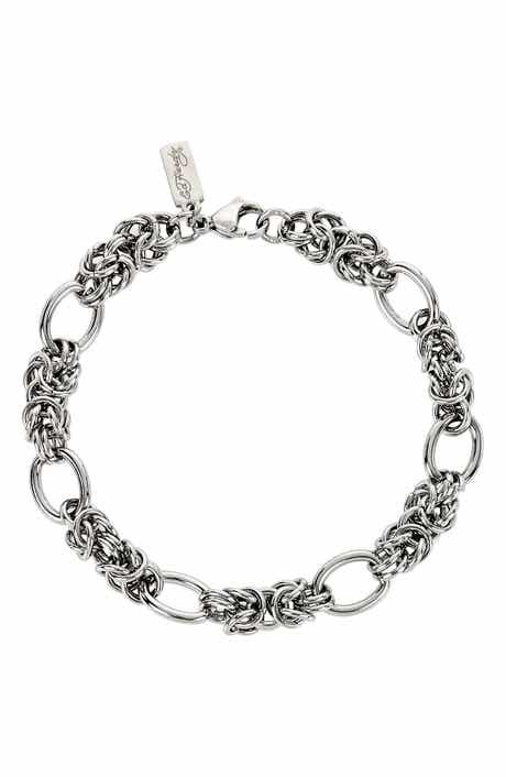 Men's Stainless Steel Byzantine Chain Bracelet