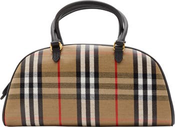 ショルダーバッグ・ポシェット Burberry Highlands Bowling Bag Highlands Bowling Bag​ in Sand - Women, Cotton, Linen