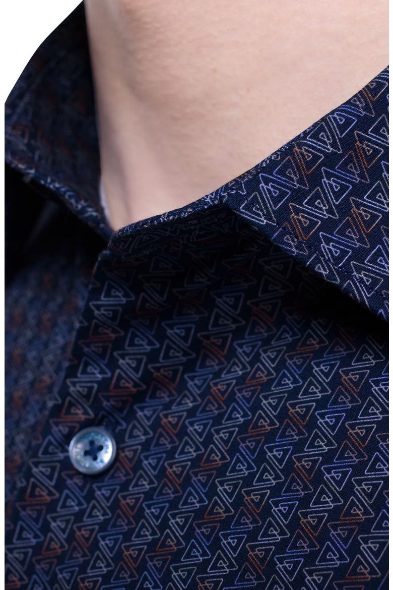 James OoohCotton® Geo Print Button-Up Shirt, Alternate, color, NAVY