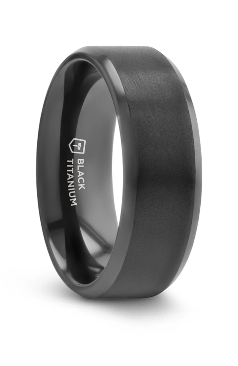 Elysian Titanium Wedding Band