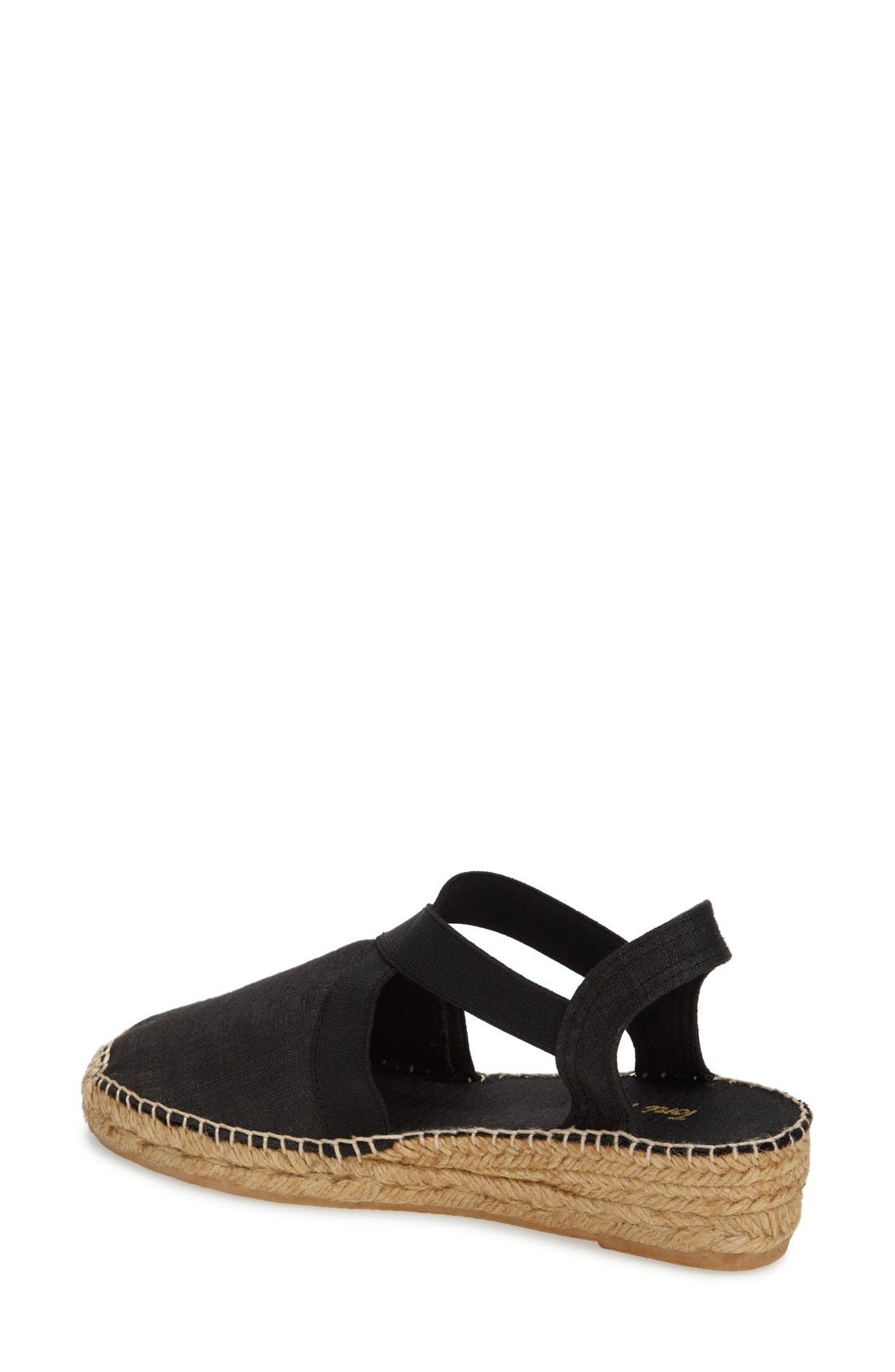 'Vic' Espadrille Slingback Sandal, Alternate, color, BLACK FABRIC