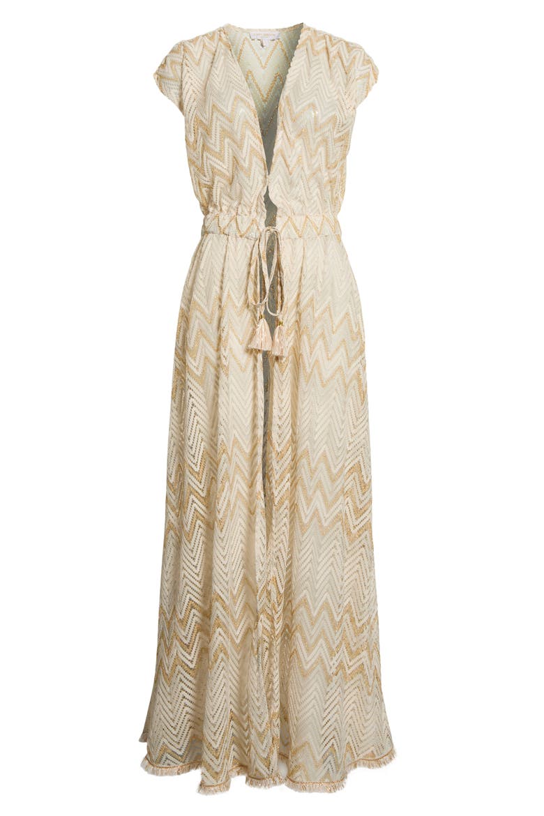 Katherine Cover-Up Maxi Dress, Alternate, color, SANDSTONE CHEVRON