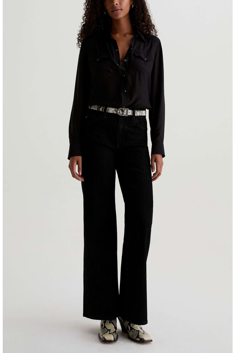 Melia Western Shirt, Alternate, color, SUPER BLACK