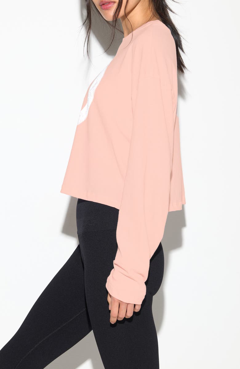 Spiritual Gangster Peace Drew Intarsia Top, Alternate, color, Champagne