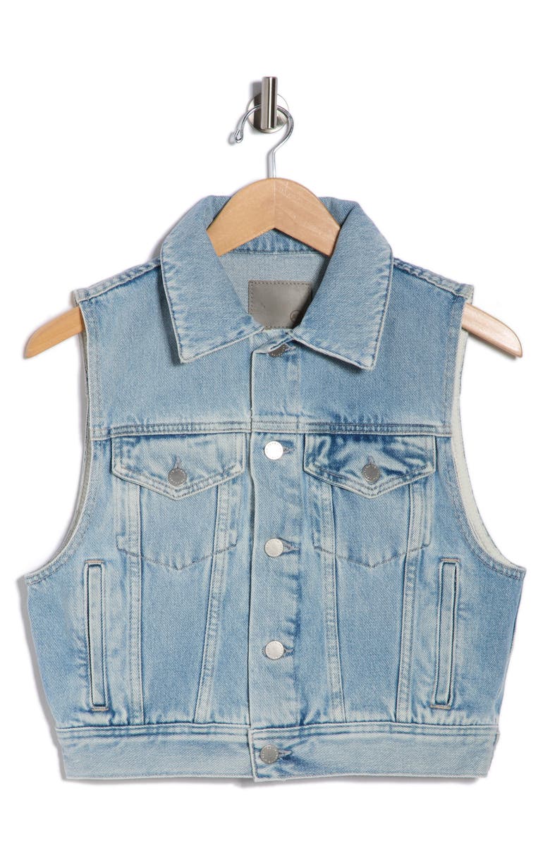 AG Avery Denim Vest, Main, color, Sand Dollar