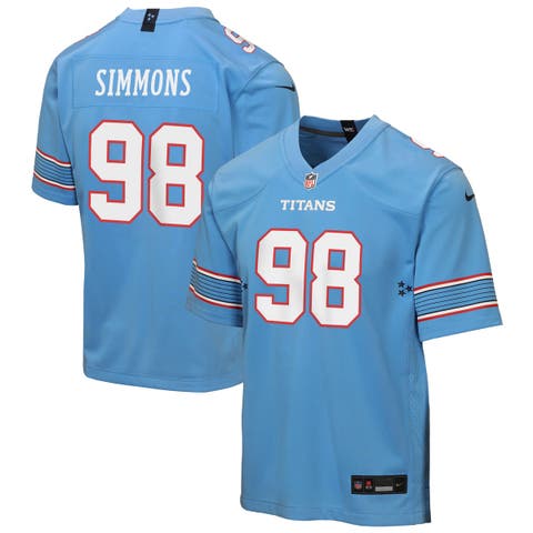 Youth Nike Jeffery Simmons Light Blue Tennessee Titans Game Jersey