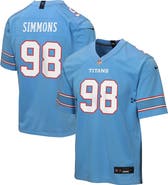 Nike Youth Nike Jeffery Simmons Light Blue Tennessee Titans Game Jersey