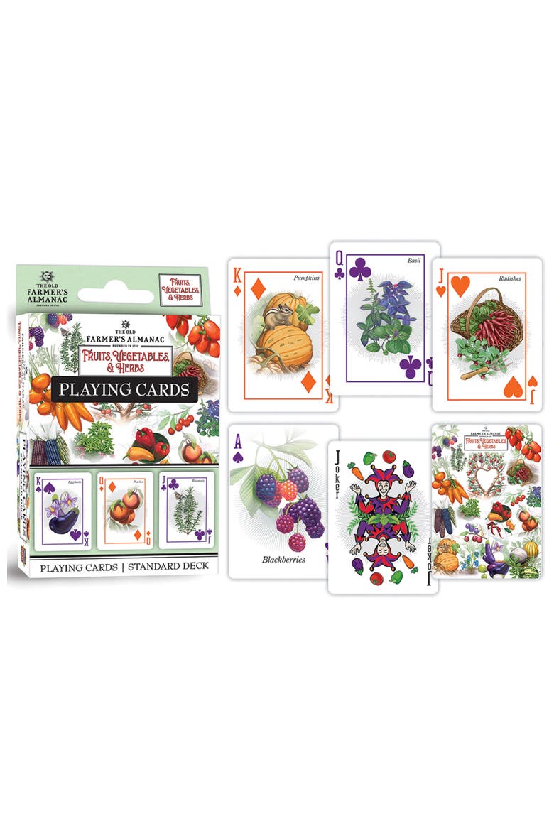 Fruits, Vegetables & Herbs Playing Cards, Alternate, color, Multicolor