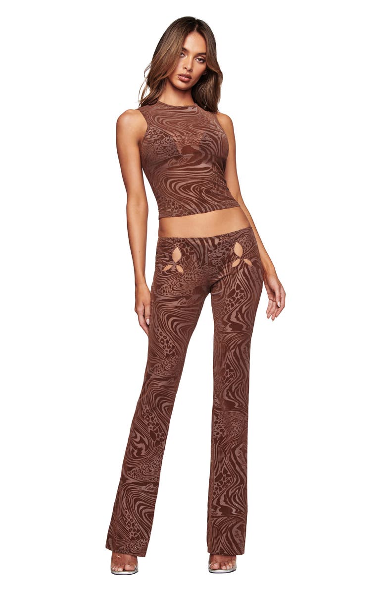 I.AM.GIA Amina Cutout Low Rise Flare Pants, Alternate, color,