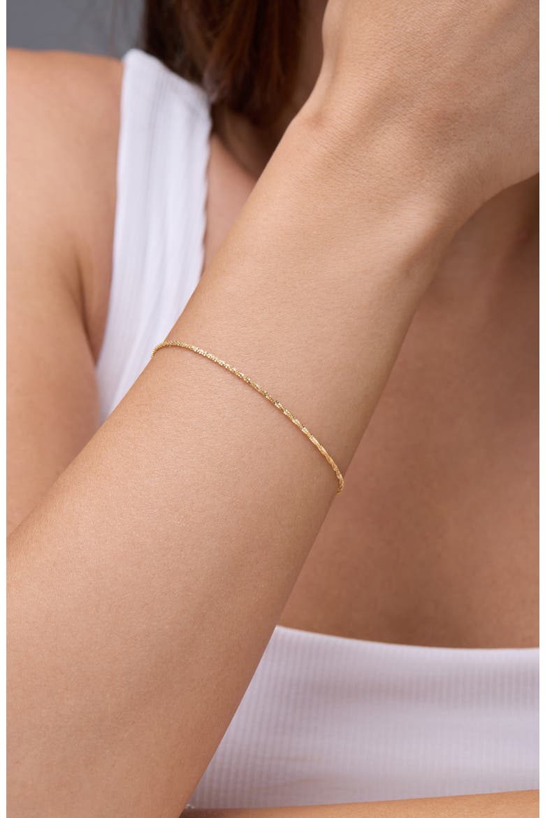 14K Gold Dainty Beaded Chain Bracelet, Alternate, color, 14K YELLOW GOLD