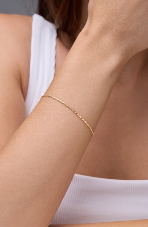 Bony Levy 14k Gold Dainty Beaded Chain Bracelet In Gold