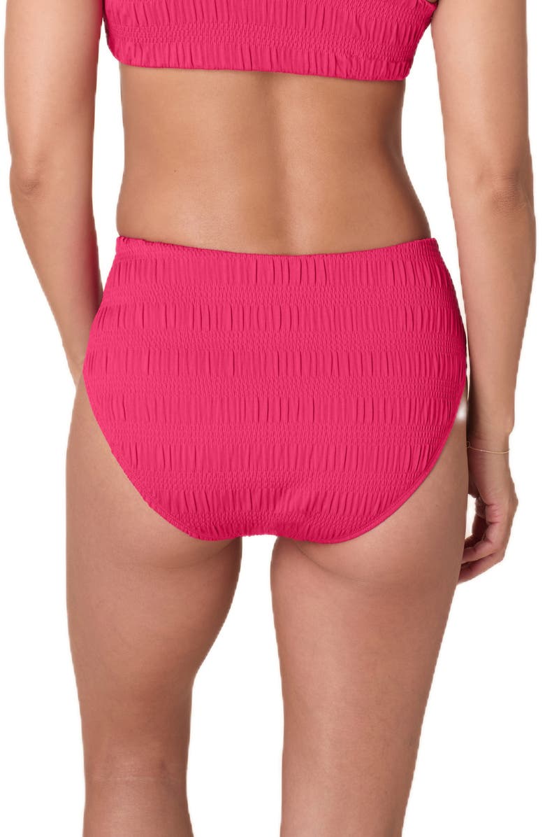 Andie High Waist Bikini Bottoms, Alternate, color, Bright Begonia