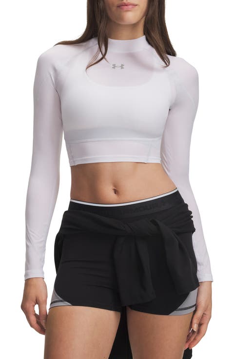 HeatGear® Elite Mock Neck Crop Top