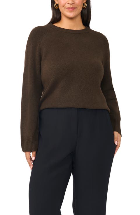 Saddle Shoulder Crewneck Sweater