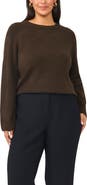 Vince Camuto Saddle Shoulder Crewneck Sweater
