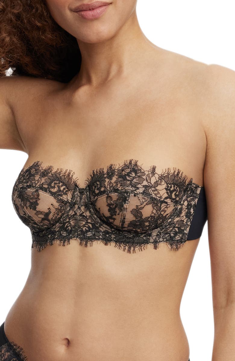 Skarlett Blue Entice Strapless Lace Underwire Bra, Alternate, color, 