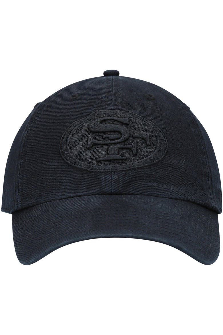 Men's '47 Black San Francisco 49ers Team Tonal Clean Up Adjustable Hat, Alternate, color, Black