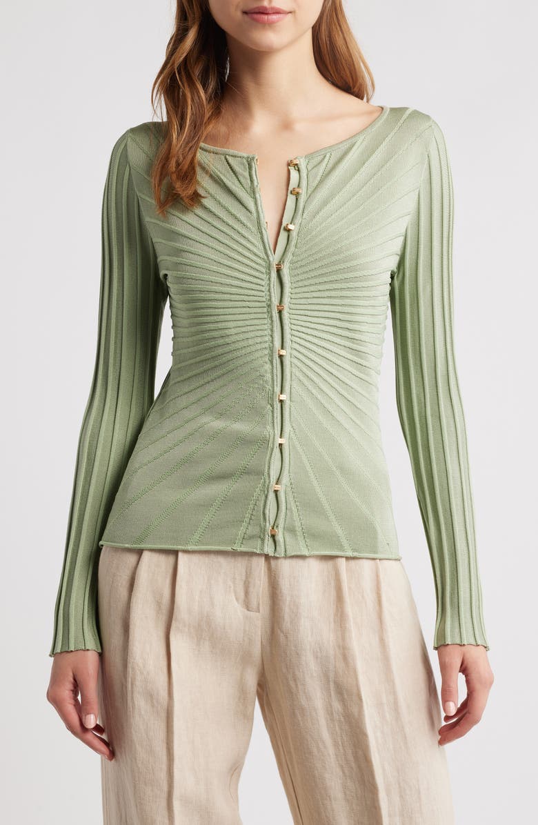 Cult Gaia Aine Knit Cardigan, Main, color, Maia