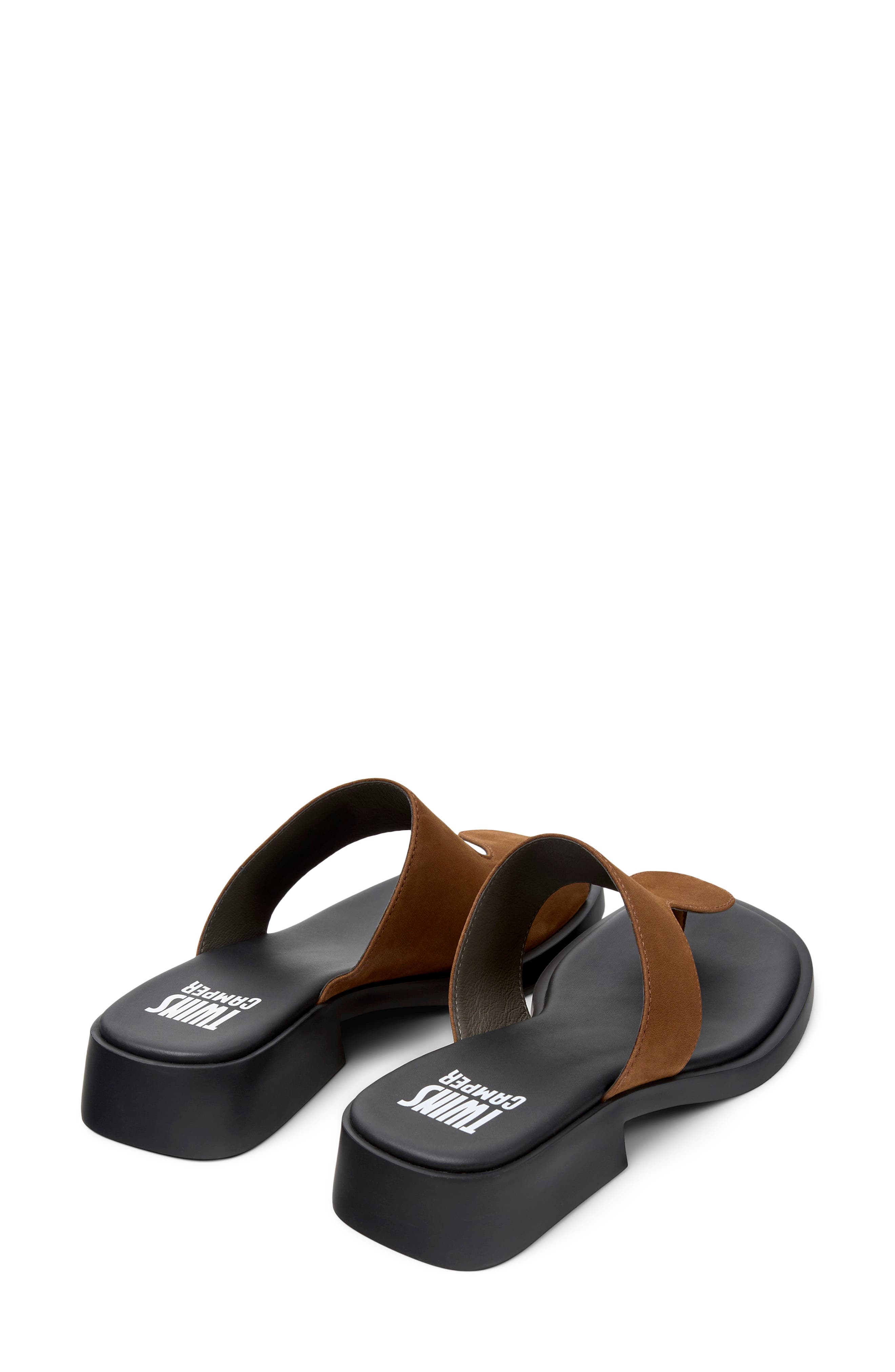 Camper Twins Mismatched Sandal, Alternate, color, Medium Brown
