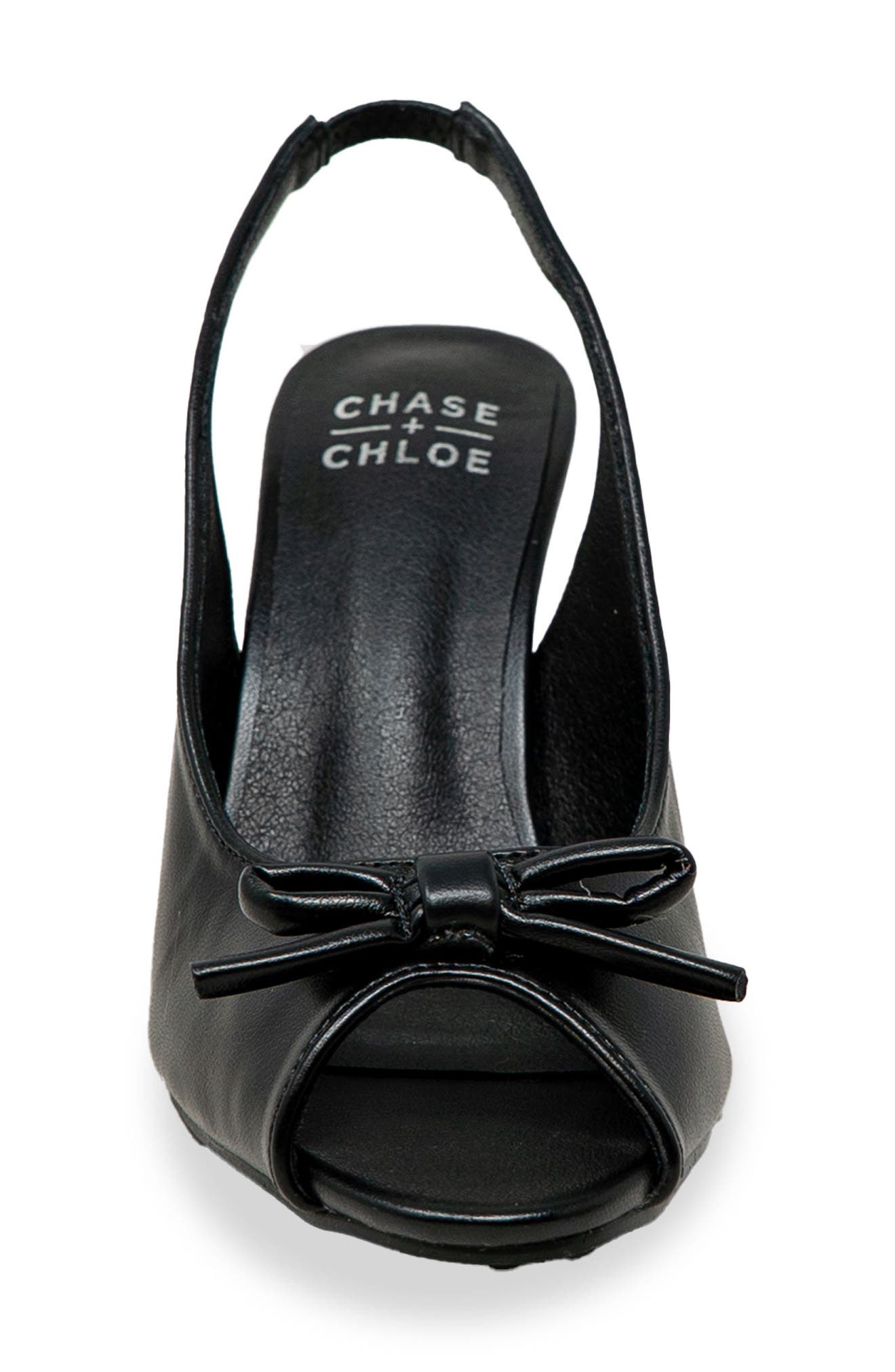 CHASE AND CHLOE Slingback Sandal, Alternate, color, Black