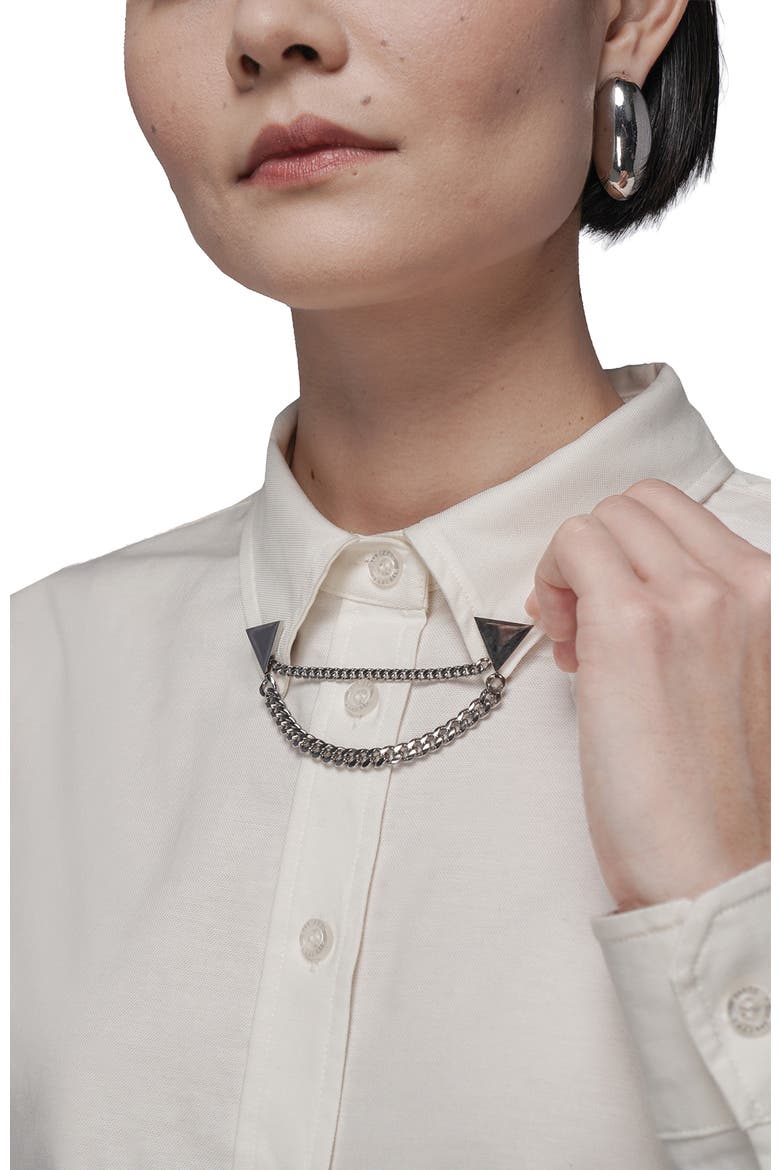 The Empower Multi Chain Collar Clips, Alternate, color, SILVER