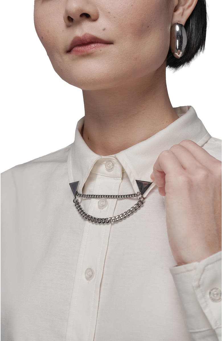 WILDFANG The Empower Multi Chain Collar Clips, Alternate, color, Silver