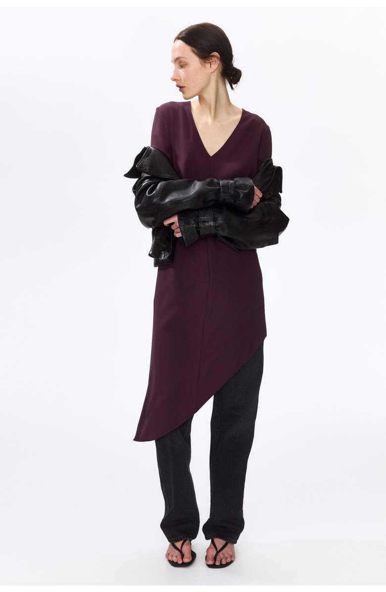 H&M Asymmetric dress, Alternate, color, Plum Purple