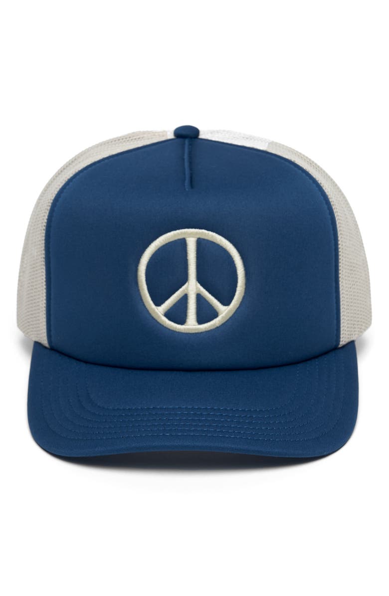 Spiritual Gangster Peace Trucker Hat, Main, color,