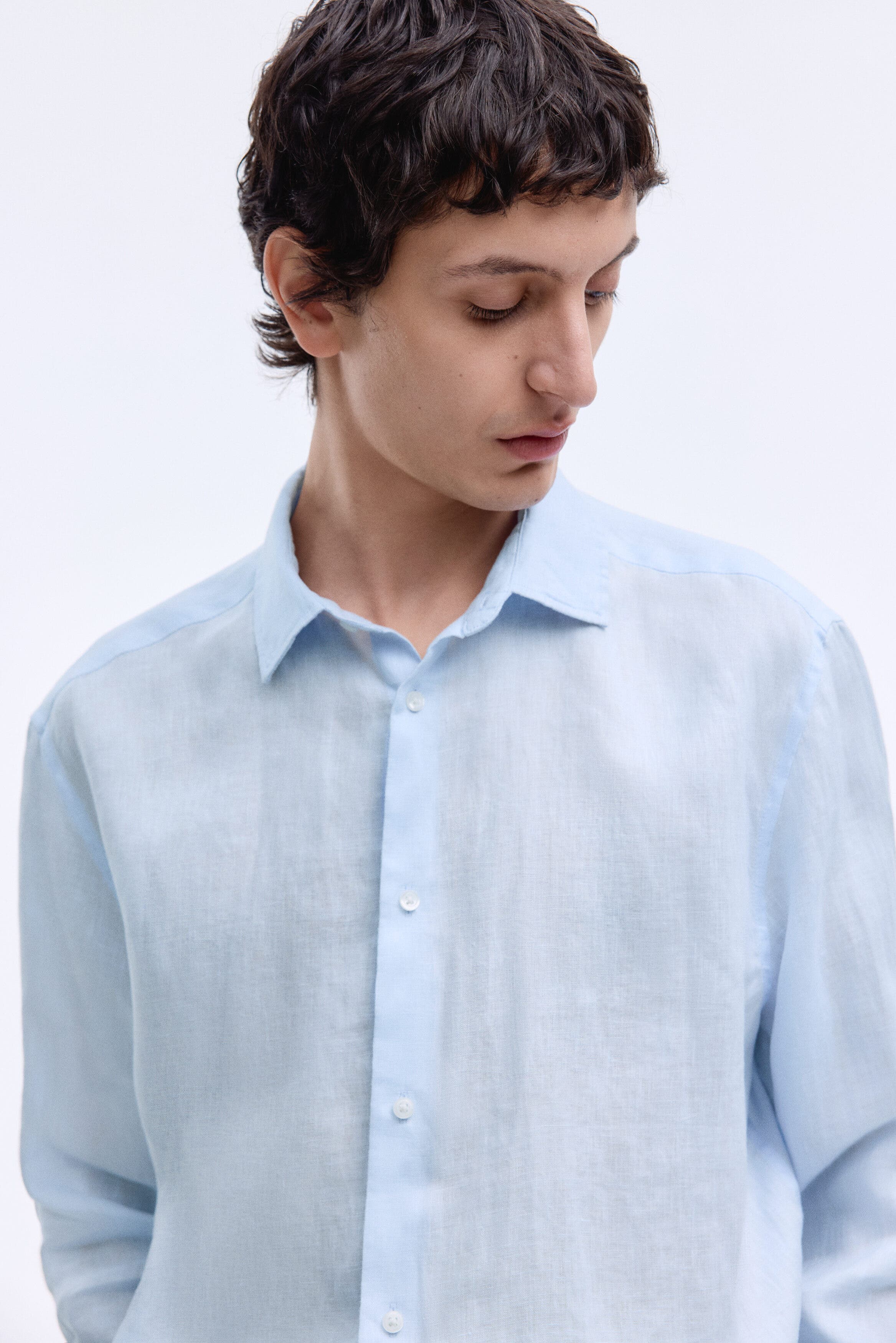 Slim fit linen shirt - image 4
