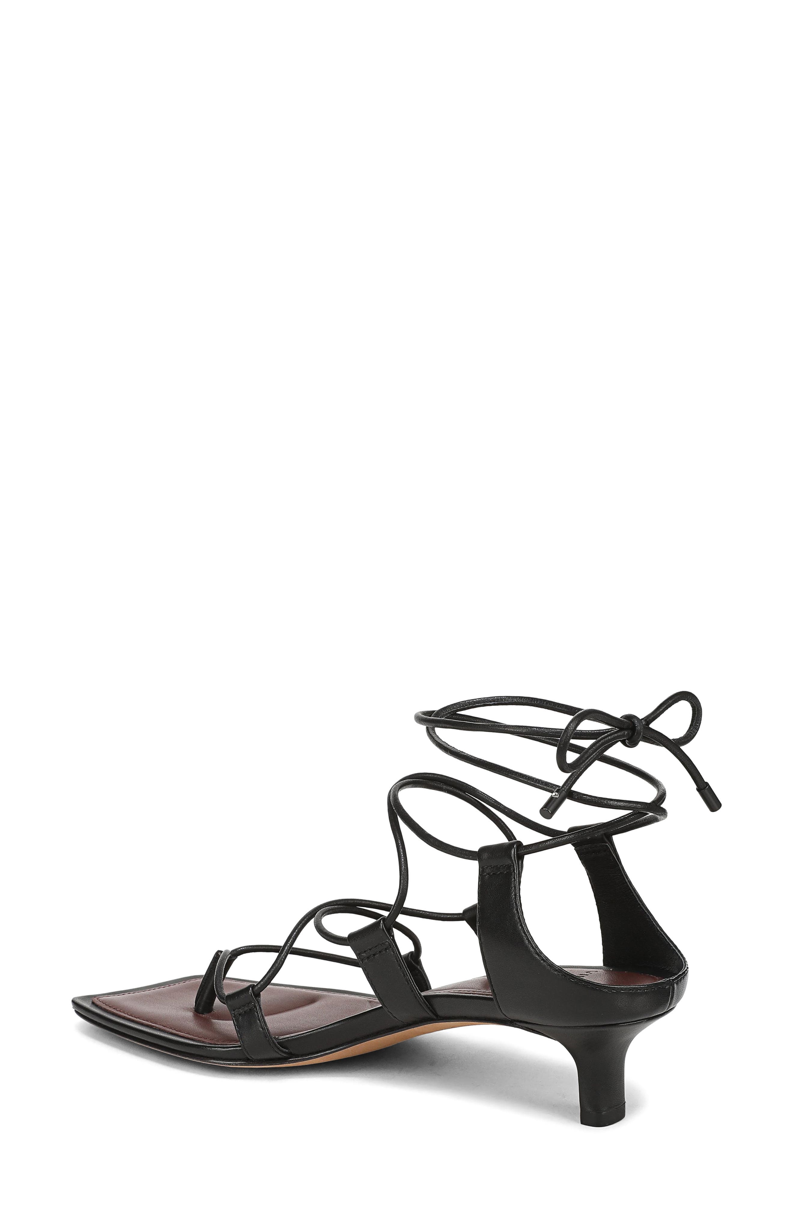 Vince Paulette Ankle Wrap Sandal, Alternate, color, Black