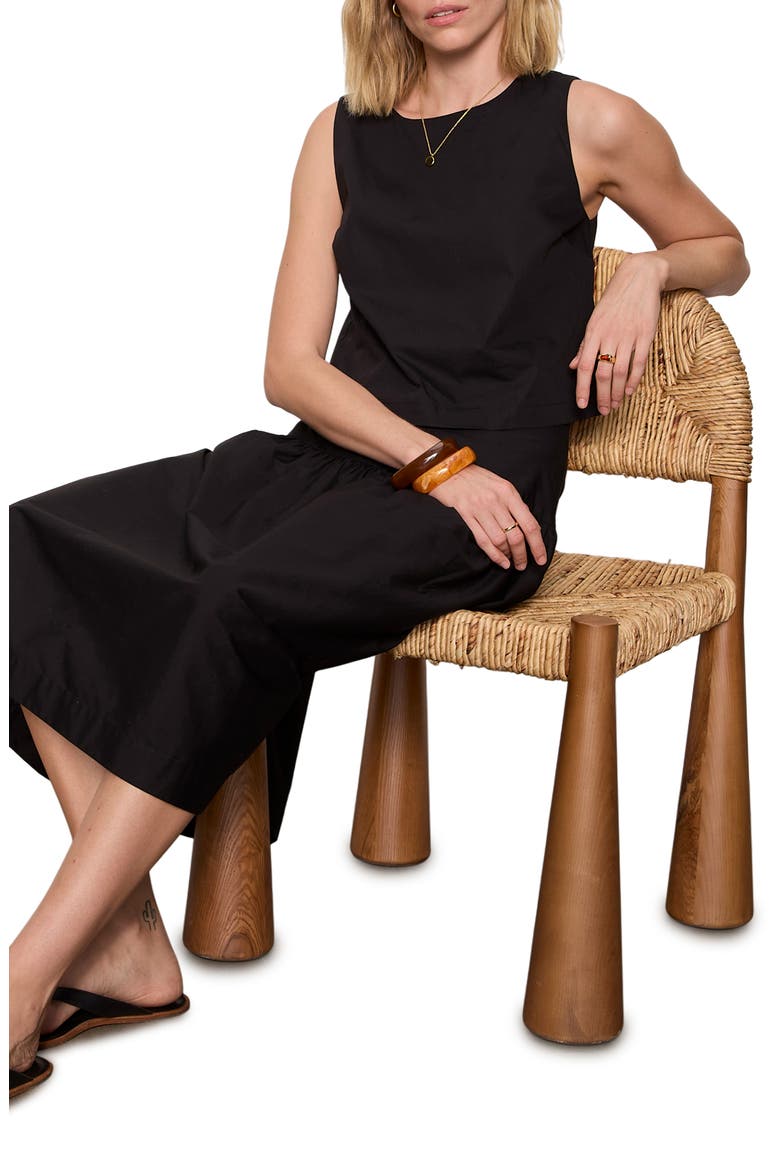 The Desired Summer Cotton Crop Top, Alternate, color, BLACK