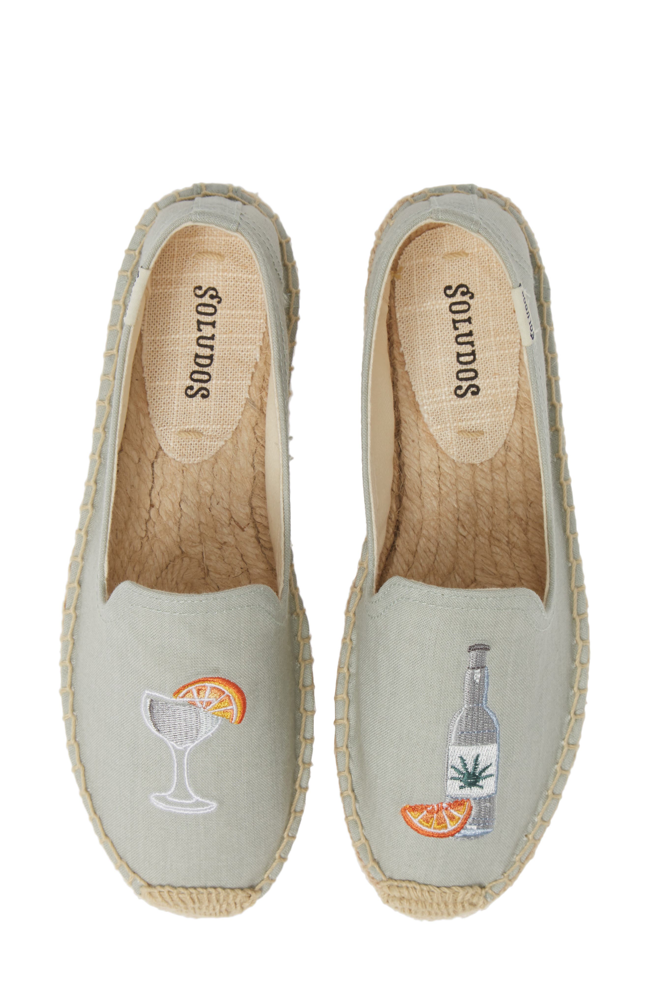 Soludos Agave Embroidered Espadrille, Main, color, 
