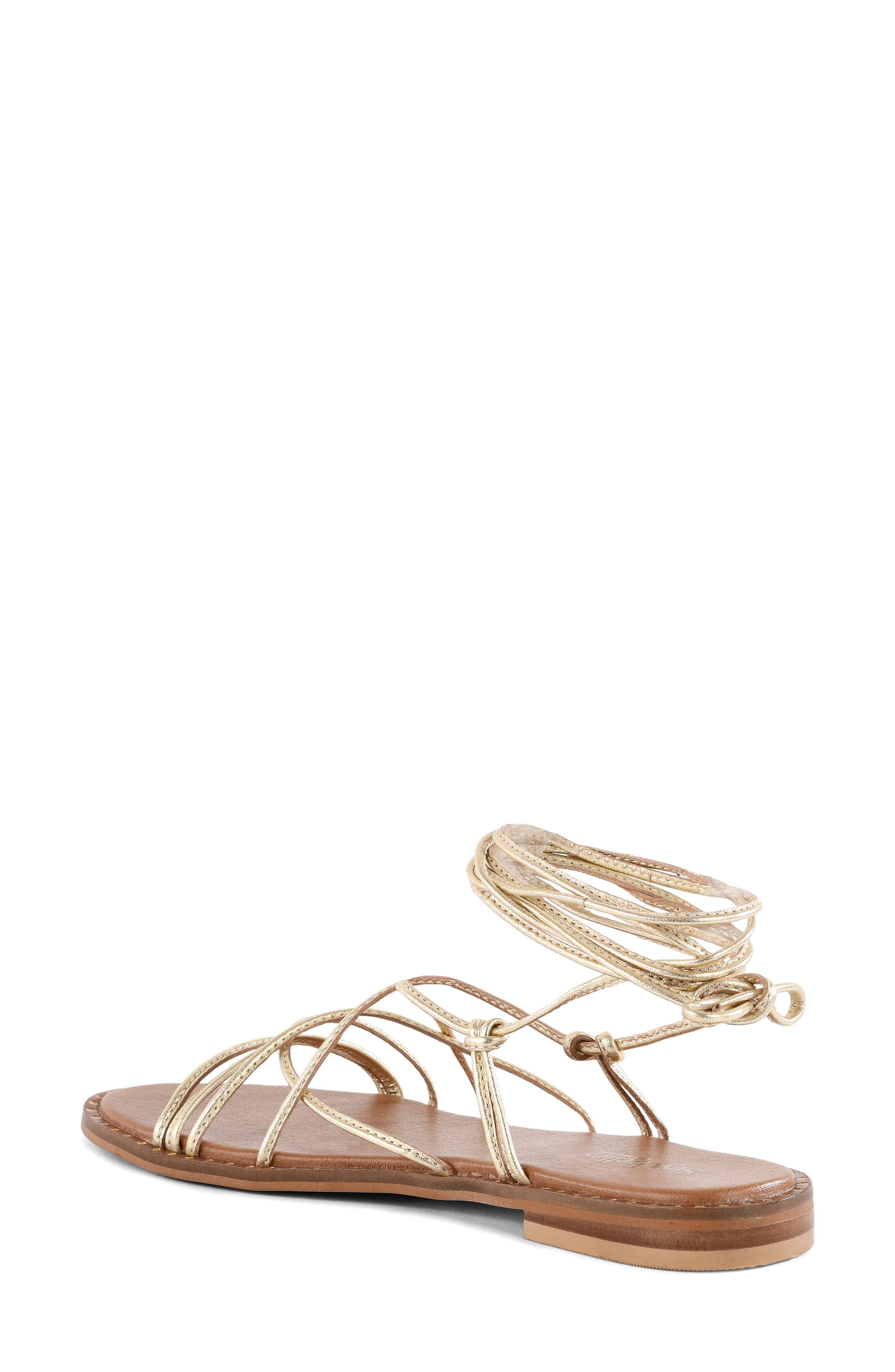 Seychelles Lighthouse Ankle Wrap Sandal, Alternate, color, Gold