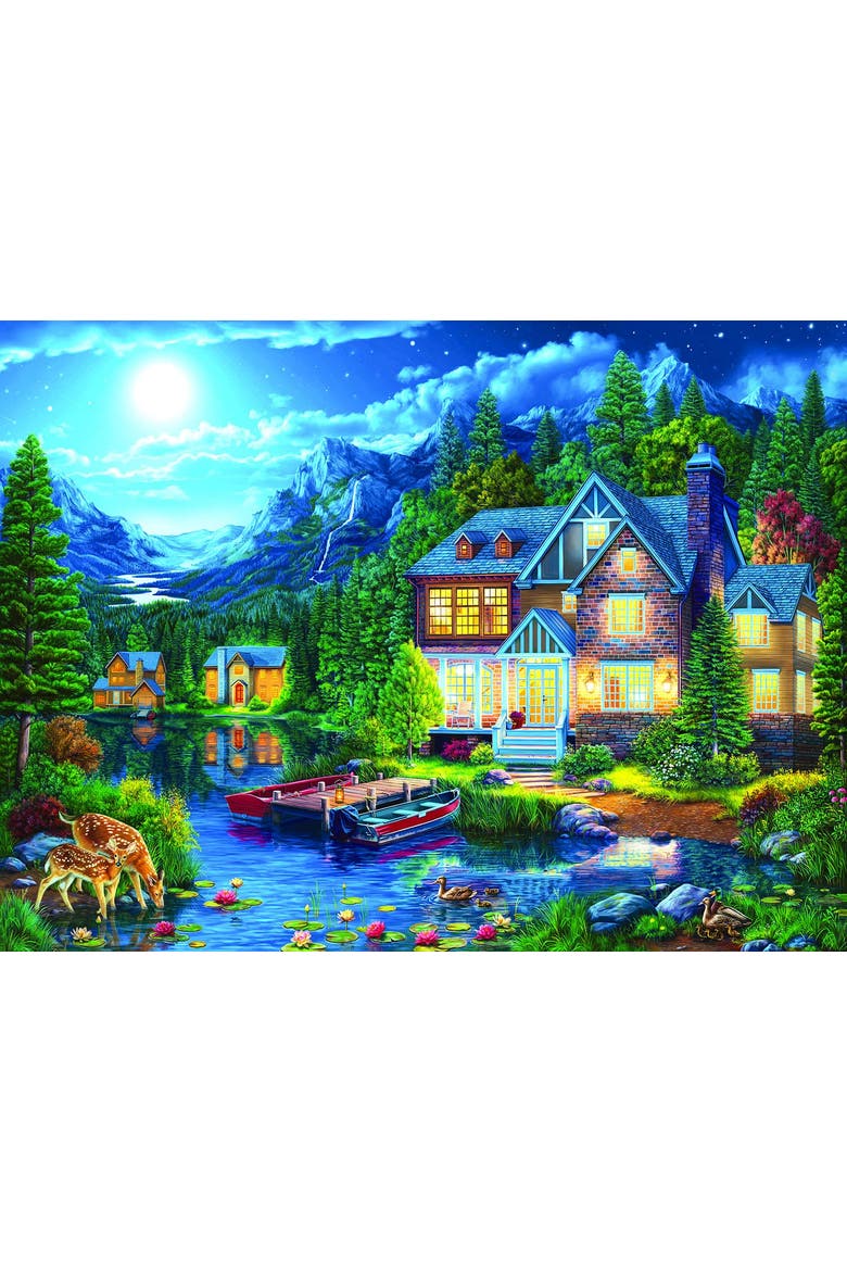 House Near the Lake 1000 piece Jigsaw Puzzle for Adults, Alternate, color, Multicolor