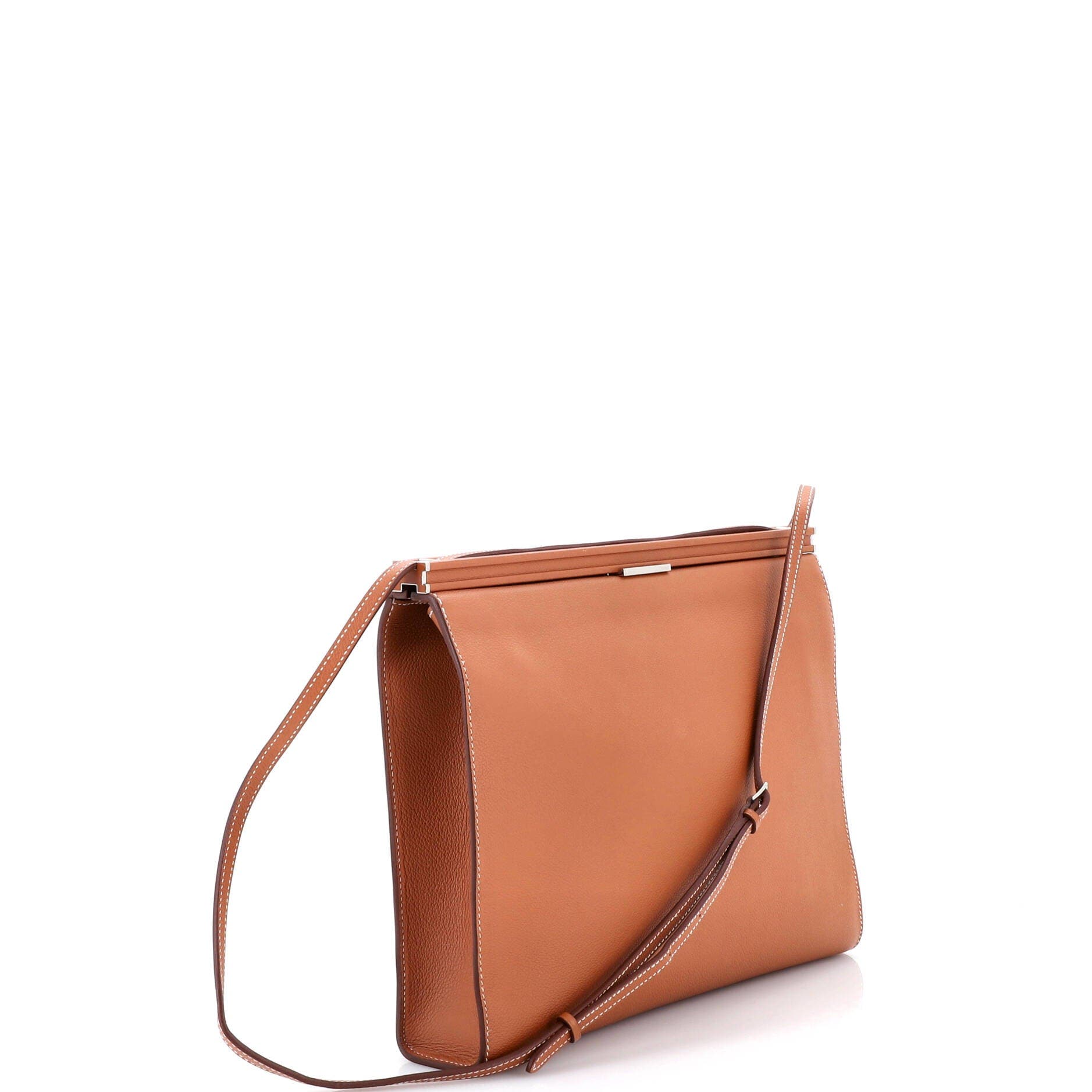 Pre-Owned Hermes Clic-H Shoulder Bag Evercolor 33, Alternate, color, Gold