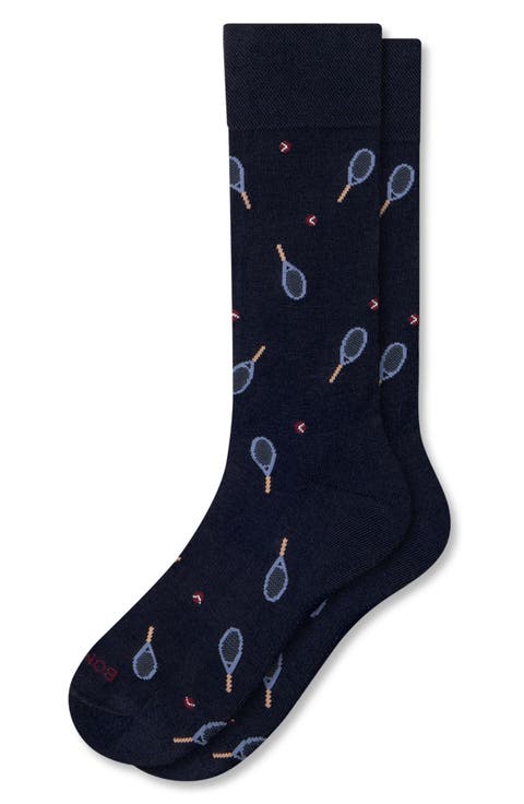 Tennis Racket Calf Socks