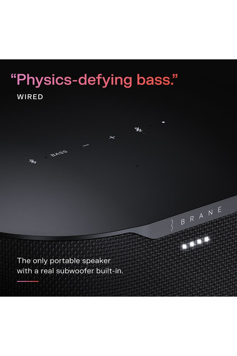 Brane X Portable Bluetooth Speaker, Alternate, color, Black