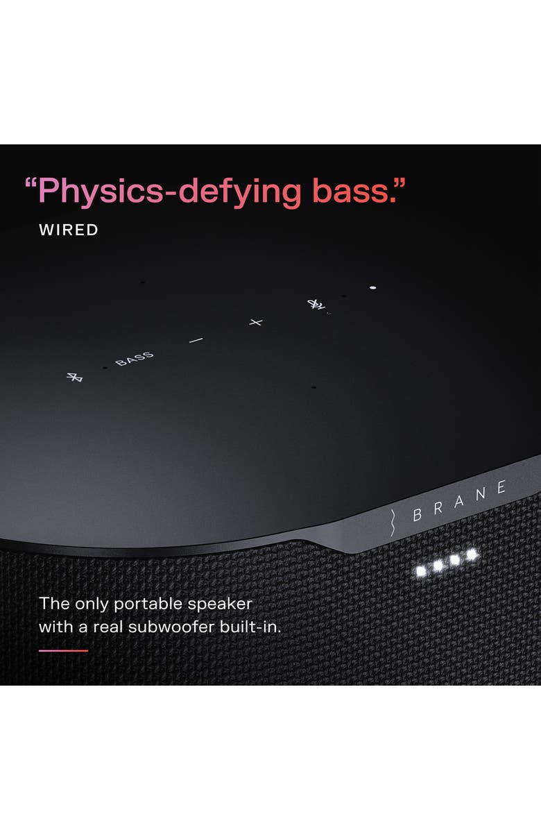 Brane Audio Brane X Portable Bluetooth Speaker, Alternate, color, Black
