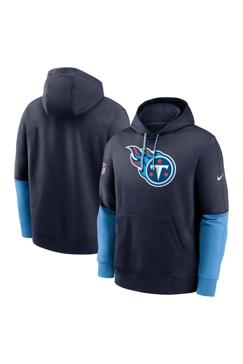 Men's Nike Navy Tennessee Titans 2024 Sideline Club Pullover Hoodie, Main, color, Navy