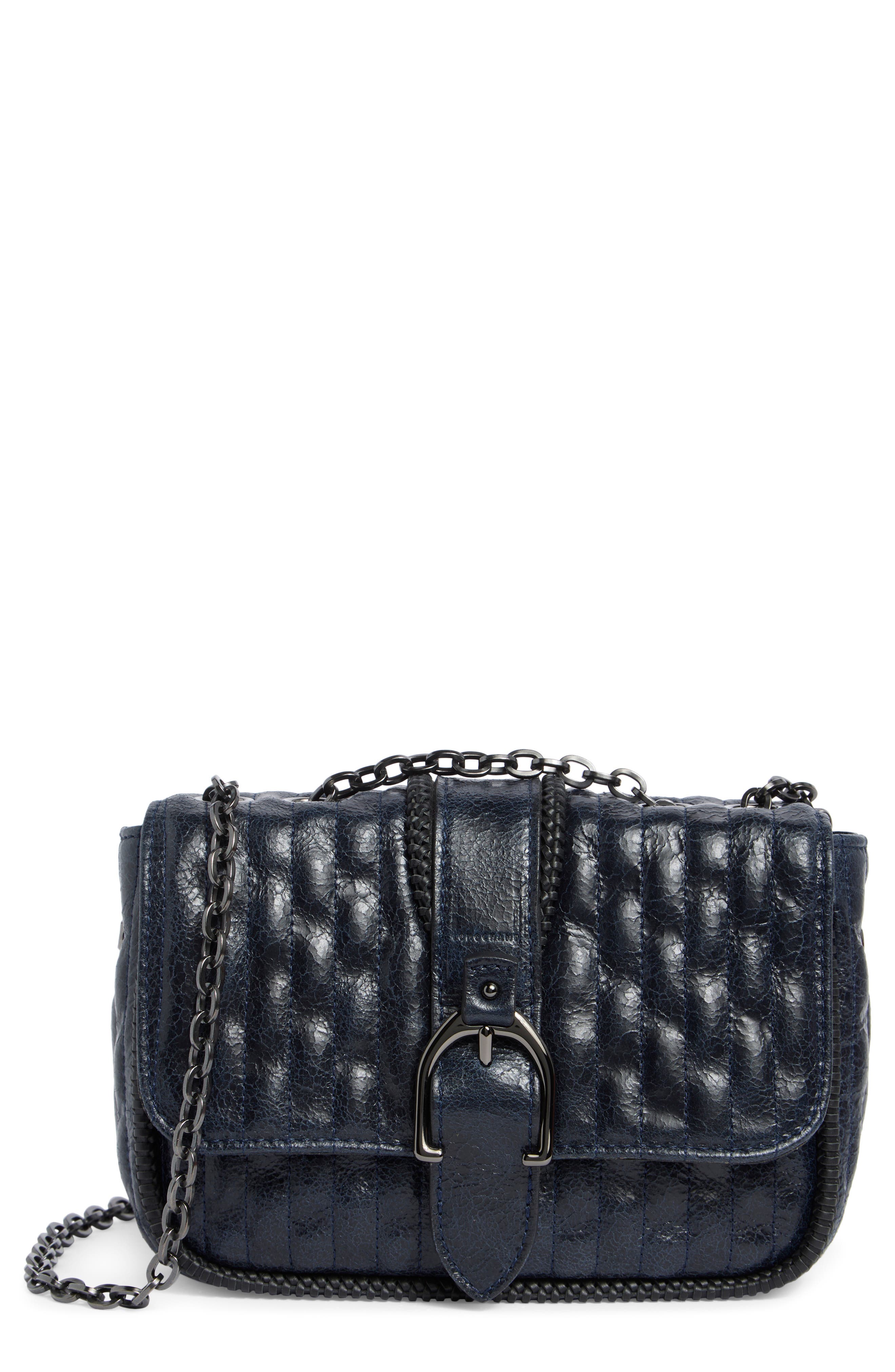 Longchamp Amazone Matelasse Leather Crossbody Bag, Main, color, Navy