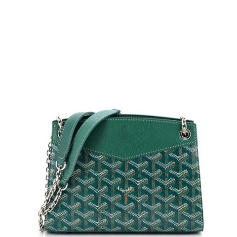 Structured Rouette Chain Shoulder Bag Coated Canvas Mini