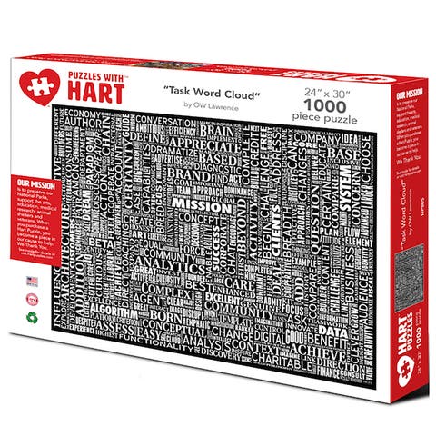 Puzzles Task Word Cloud by OW Lawrence 1000 Piece Puzzle