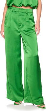 Susana Monaco Pleated Satin Pants