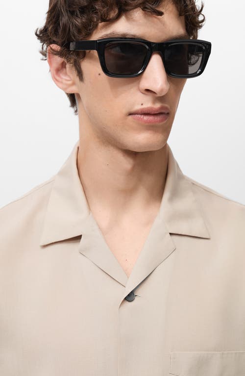 Mango Regular Fit Lyocell Camp Shirt In Neutral