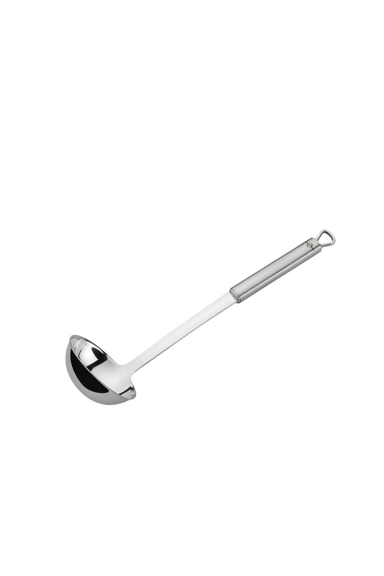 Parma Soup Ladle, 18/10 Stainless Steel, 4 fl. oz., 12.5-Inch, Main, color, Silver