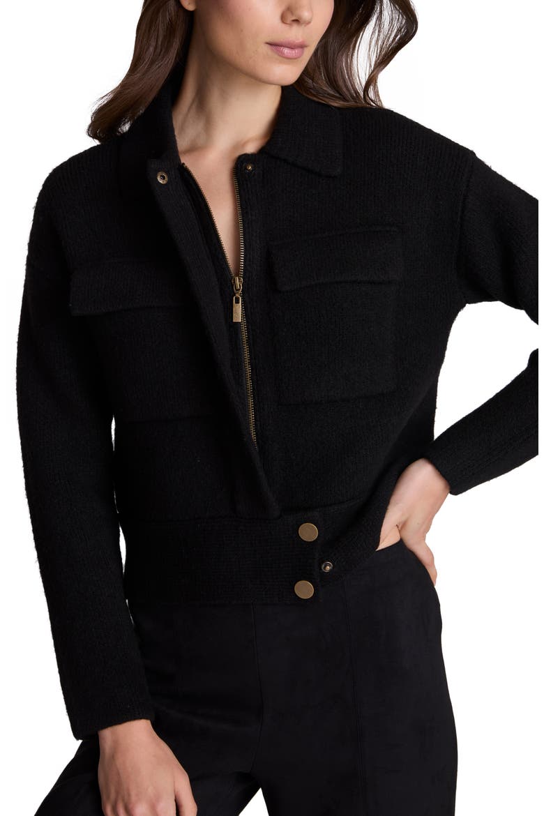 Utility Knit Jacket, Main, color, BLACK HEATHER